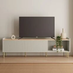 Dunelm Georgi Extra Wide TV Unit Natural -Harmony Furniture Store 30769273 alt03