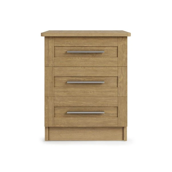 Dunelm Toby 3 Drawer Bedside Table Dunelm Toby 3 Drawer Bedside Table -Harmony Furniture Store 30769281 alt02