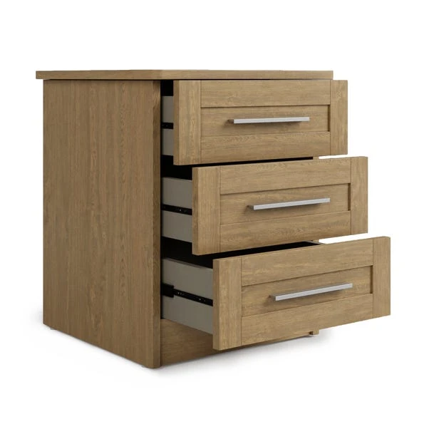 Dunelm Toby 3 Drawer Bedside Table Dunelm Toby 3 Drawer Bedside Table -Harmony Furniture Store 30769281 alt04