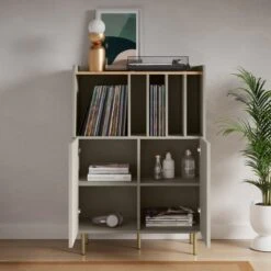 Dunelm Georgi Vinyl Cabinet Natural -Harmony Furniture Store 30769725 alt02