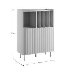 Dunelm Georgi Vinyl Cabinet Natural -Harmony Furniture Store 30769725 alt05