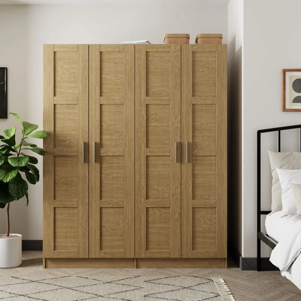Dunelm Toby 4 Door Wardrobe Dunelm Toby 4 Door Wardrobe -Harmony Furniture Store 30769727