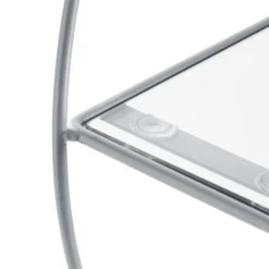 Dunelm Circle Shelf Silver Glass 3 Dunelm Circle Shelf Silver Glass -Harmony Furniture Store 30769824 alt03