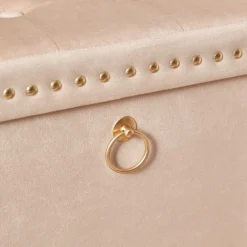 Dunelm Luxe Traveller Cream Velvet Cube -Harmony Furniture Store 30769870 alt02