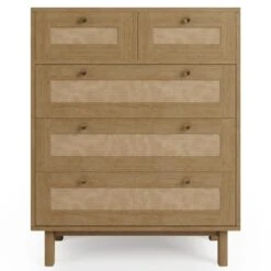Dunelm Indi 5 Drawer Chest, Mango Wood -Harmony Furniture Store 30770719 alt02