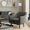 Dunelm Eddie Window Pane Check Tub Armchair