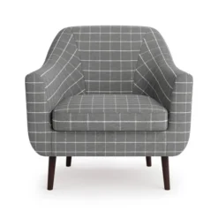 Dunelm Eddie Window Pane Check Tub Armchair -Harmony Furniture Store 30774780 alt02