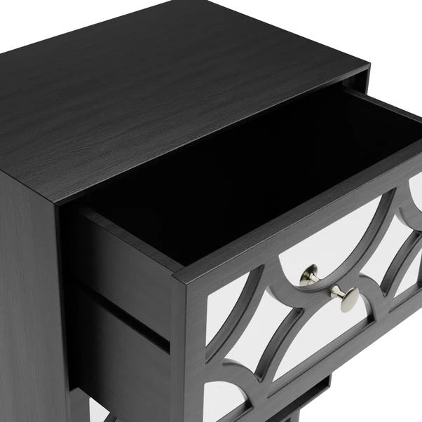 Dunelm Delphi 2 Drawer Bedside Table, Mirrored Dunelm Delphi 2 Drawer Bedside Table, Mirrored -Harmony Furniture Store 30775914 alt05