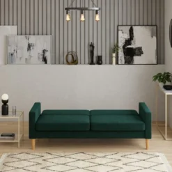 Dunelm Jacob Velvet Sofabed Bottle Green -Harmony Furniture Store 30776265 alt02