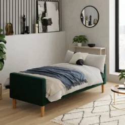 Dunelm Jacob Velvet Sofabed Bottle Green -Harmony Furniture Store 30776265 alt03