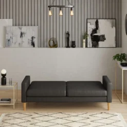 Dunelm Jacob Cord Sofabed Charcoal -Harmony Furniture Store 30776266 alt02