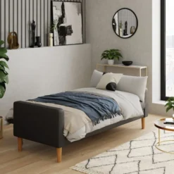 Dunelm Jacob Cord Sofabed Charcoal -Harmony Furniture Store 30776266 alt03