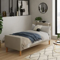 Dunelm Jacob Sherpa Sofa Bed Ivory -Harmony Furniture Store 30776267 alt03