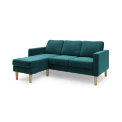 Dunelm Jacob Velvet Small Corner Chaise Sofa -Harmony Furniture Store 30776336 alt04