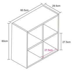 Lloyd Pascal Black 4 Cube Storage Unit -Harmony Furniture Store 30777555 alt06