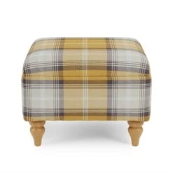 Dunelm Oswald Check Storage Footstool Tapered Leg 2 Dunelm Oswald Check Storage Footstool Tapered Leg -Harmony Furniture Store 30779049 alt02