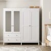 Dunelm Lynton 4 Door Wardrobe White