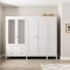 Dunelm Lynton 5 Door Wardrobe White