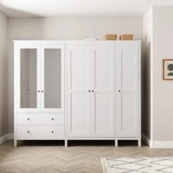 Dunelm Lynton 5 Door Wardrobe White
