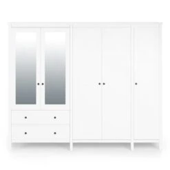 Dunelm Lynton 5 Door Wardrobe White 2 Dunelm Lynton 5 Door Wardrobe White -Harmony Furniture Store 30780267 alt02