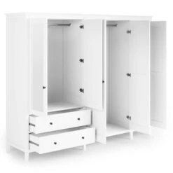 Dunelm Lynton 5 Door Wardrobe White 4 Dunelm Lynton 5 Door Wardrobe White -Harmony Furniture Store 30780267 alt04
