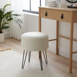 Dunelm Joanna Sherpa Footstool -Harmony Furniture Store 30780482 alt04