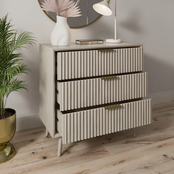 Dunelm Neena 3 Drawer Chest, White Wash Acacia Wood Dunelm Neena 3 Drawer Chest, White Wash Acacia Wood -Harmony Furniture Store 30781307 alt02