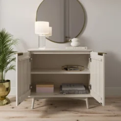 Dunelm Neena Small Sideboard, White Wash Acacia Wood 2 Dunelm Neena Small Sideboard, White Wash Acacia Wood -Harmony Furniture Store 30781310 alt02