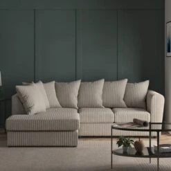 Dunelm Blake Jumbo Cord Left Hand Corner Sofa
