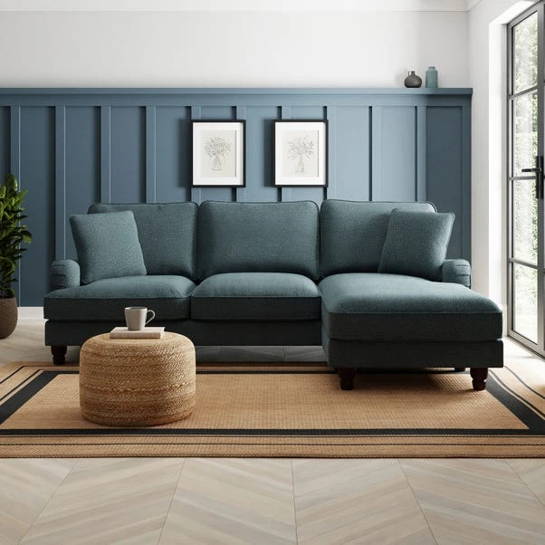 Dunelm Beatrice Chunky Soft Chenille Corner Chaise Sofa Dunelm Beatrice Chunky Soft Chenille Corner Chaise Sofa -Harmony Furniture Store 30792390