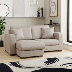 Dunelm Carson Small Chunky Chenille Corner Chaise