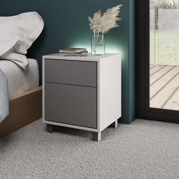 Frank Olsen Furniture LED Smart Click 1 Door & 1 Door Lamp Table Frank Olsen Furniture LED Smart Click 1 Door & 1 Door Lamp Table -Harmony Furniture Store 30792868 alt01