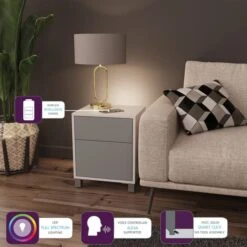 Frank Olsen Furniture LED Smart Click 1 Door & 1 Door Lamp Table 2 Frank Olsen Furniture LED Smart Click 1 Door & 1 Door Lamp Table -Harmony Furniture Store 30792868 alt02