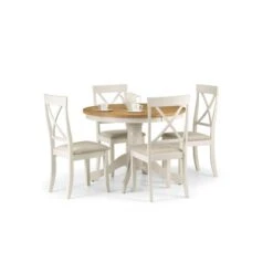 Julian Bowen Davenport Round Pedestal Dining Table With 4 Dining Chairs -Harmony Furniture Store 30794219 alt03