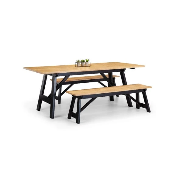 Julian Bowen Hockley Dining Bench Oak Julian Bowen Hockley Dining Bench Oak -Harmony Furniture Store 30794267 alt05