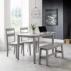 Julian Bowen Kobe Compact Rectangular Dining Table Grey