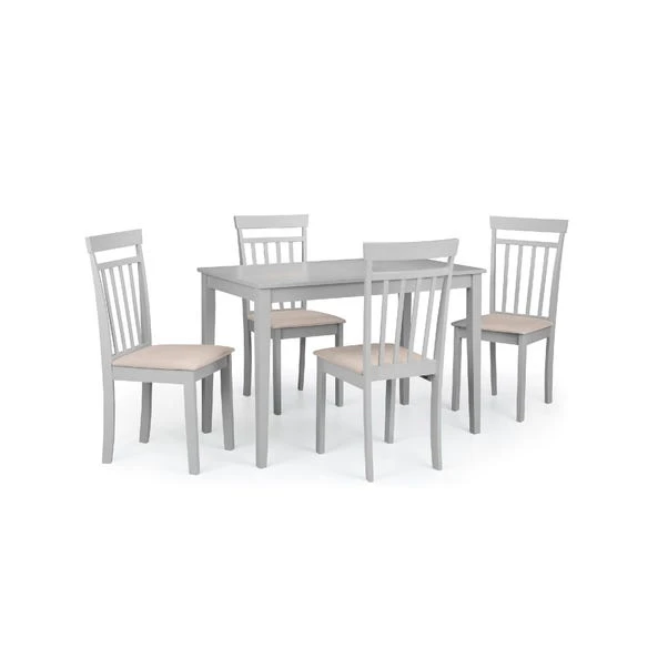 Julian Bowen Taku Rectangular Grey Dining Table with 4 Coast Grey Chairs Julian Bowen Taku Rectangular Grey Dining Table With 4 Coast Grey Chairs -Harmony Furniture Store 30794378