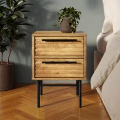 Dunelm Bryant 2 Drawer Bedside