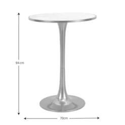 Dunelm Silas White Faux Marble Bar Table Gold -Harmony Furniture Store 30802254 alt04