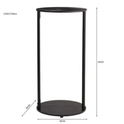 Dunelm Cole Side Table With LED Light Black -Harmony Furniture Store 30802415 alt05