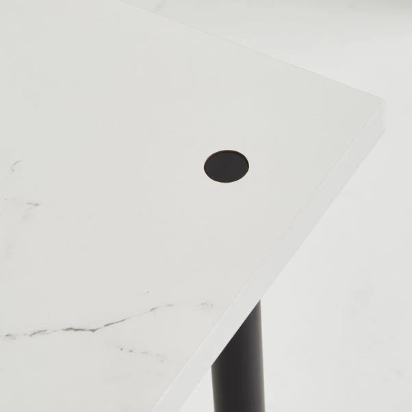 Dunelm Aiko Console Table with 2 LED Lights Black and Faux Marble Dunelm Aiko Console Table With 2 LED Lights Black And Faux Marble -Harmony Furniture Store 30802419 alt02