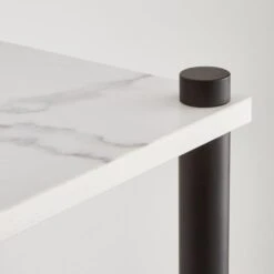 Dunelm Aiko Wall Unit With LED Lights Black And Faux Marble -Harmony Furniture Store 30802420 alt02