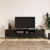 Dunelm Fulton Black Extra Wide TV Unit