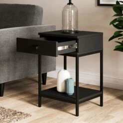 Dunelm Fulton 1 Drawer Side Table -Harmony Furniture Store 30803126 alt02