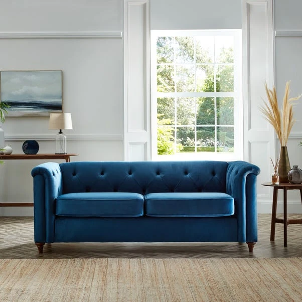 Dunelm Chesterfield Opulent Velvet 3 Seater Sofa Dunelm Chesterfield Opulent Velvet 3 Seater Sofa -Harmony Furniture Store 30807993