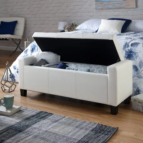 GFW Verona PU Leather Ottoman Bench White GFW Verona PU Leather Ottoman Bench White -Harmony Furniture Store 30811457 alt02