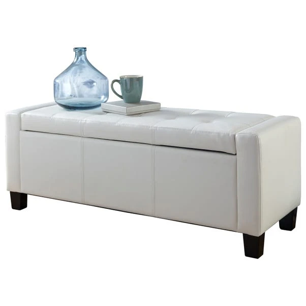 GFW Verona PU Leather Ottoman Bench White GFW Verona PU Leather Ottoman Bench White -Harmony Furniture Store 30811457 alt05