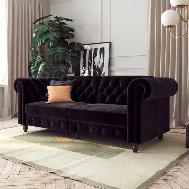 Dorel Felix Velvet Chesterfield Sofa Bed Dorel Felix Velvet Chesterfield Sofa Bed -Harmony Furniture Store 30812096
