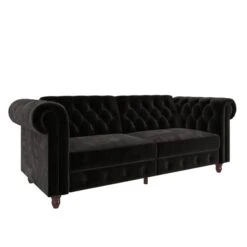 Dorel Felix Velvet Chesterfield Sofa Bed 2 Dorel Felix Velvet Chesterfield Sofa Bed -Harmony Furniture Store 30812096 alt02
