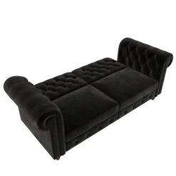 Dorel Felix Velvet Chesterfield Sofa Bed 3 Dorel Felix Velvet Chesterfield Sofa Bed -Harmony Furniture Store 30812096 alt03